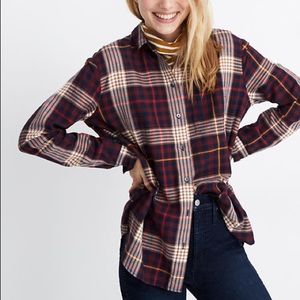 ✨Madewell Oversized Ex-Boyfriend Shirt Rylan Plaid